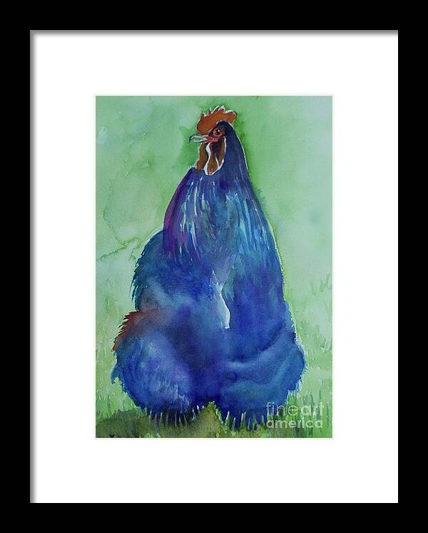 Blue Framed Print featuring the painting Blue by Lisa Sinicki