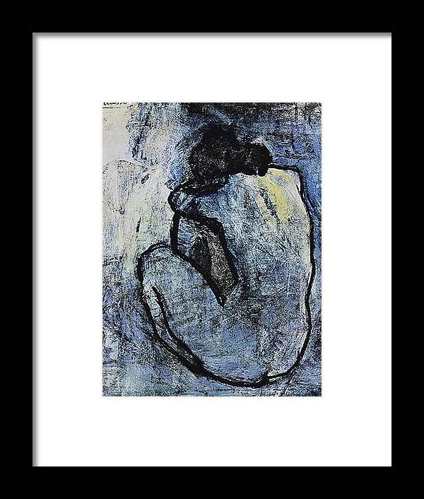 Pablo Framed Print featuring the painting Blue Nude by Pablo Picasso
