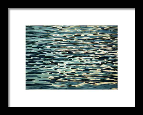 Abstract Water Framed Print featuring the photograph Blue Ocean by Naomi Maya