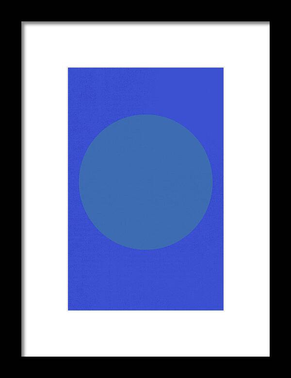 Minimal Framed Print featuring the photograph Blue on Blue by Eena Bo