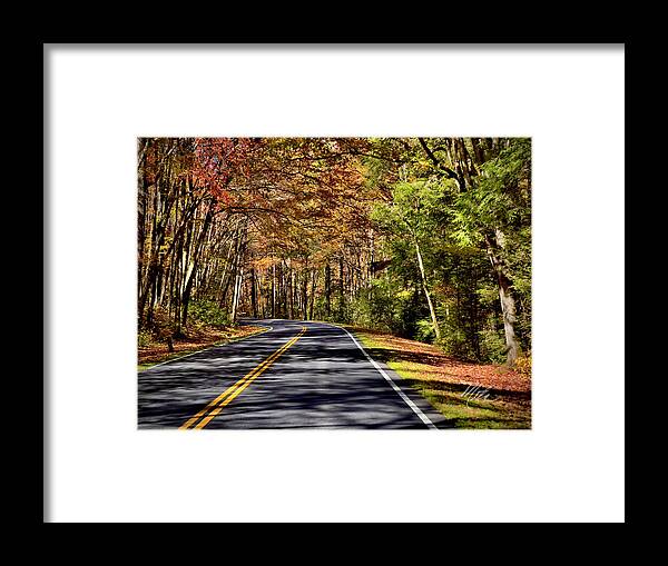 Blue Ridge Parkway Framed Print featuring the photograph Blue Ridge Parkway in fall by Meta Gatschenberger