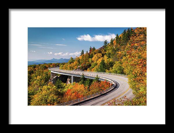 Linn Cove Viaduct Framed Print featuring the photograph Blue Ridge Parkway Linn Cove Viaduct - North Carolina by Dave Allen