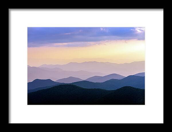 Outdoors Framed Print featuring the photograph Blue Ridge Parkway North Carolina Purple Mountain Majesty by Robert Stephens