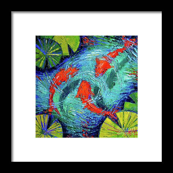 Blue Silence Framed Print featuring the painting Blue Silence by Mona Edulesco