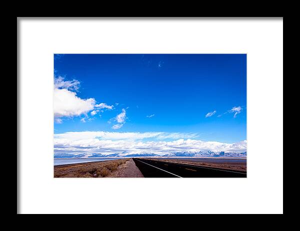 Utah Framed Print featuring the photograph Blue Sky Black Road by Mark Gomez
