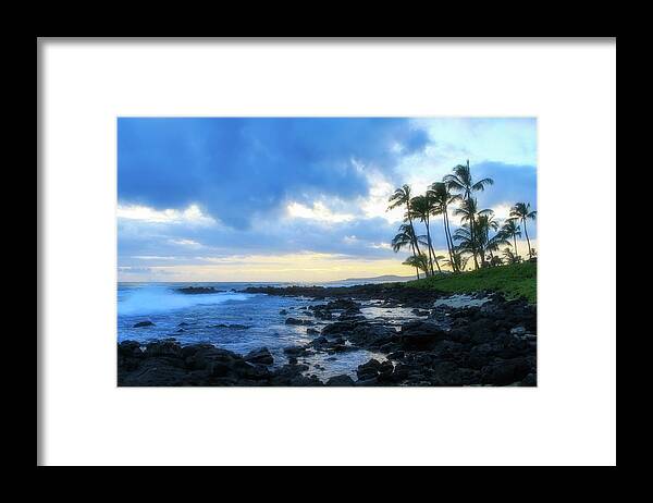 Hawaii Framed Print featuring the photograph Blue Sunset on Kauai by Robert Carter