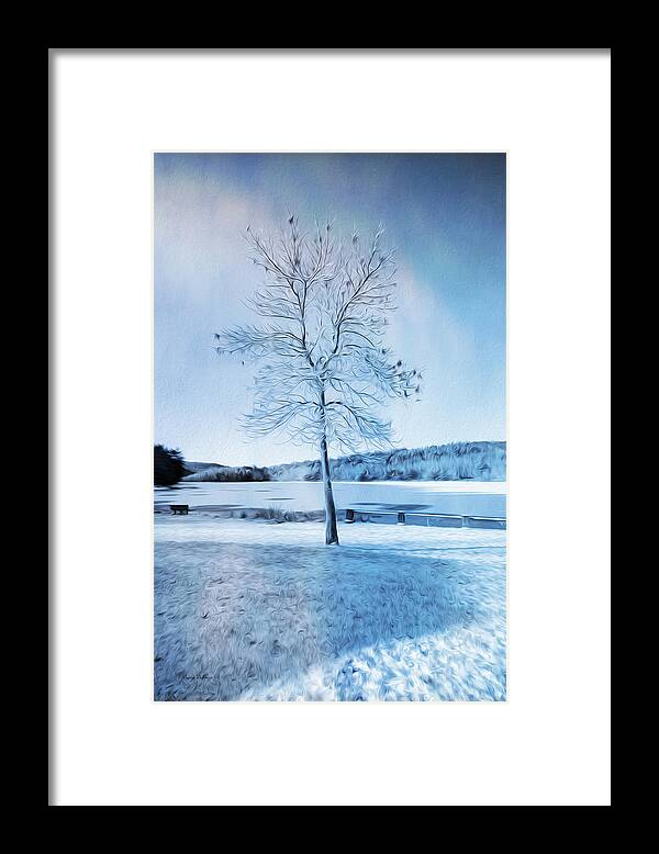 Landscape Framed Print featuring the photograph Blue Winter Tree by Crystal Wightman