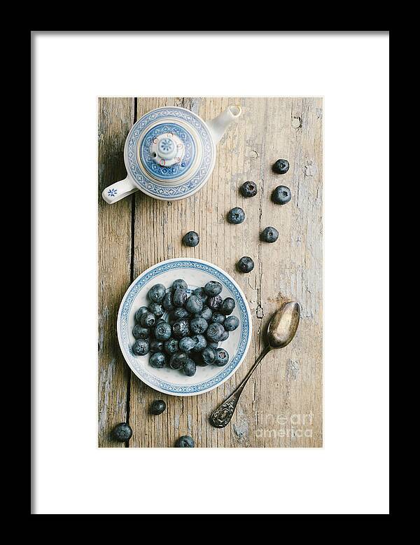 Blueberry Framed Print featuring the photograph Blueberries by Jelena Jovanovic