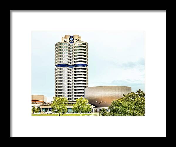 Bmw Framed Print featuring the photograph BMW Headquarters And Museum by Elvira Peretsman
