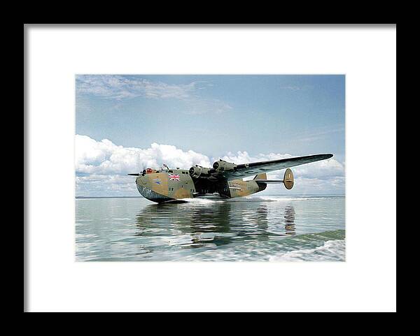 Clipper Framed Print featuring the digital art BOAC Clipper Berwick by Geir Rosset