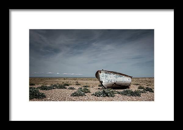 Dungeness Framed Print featuring the photograph Boat On A Beach by Rick Deacon