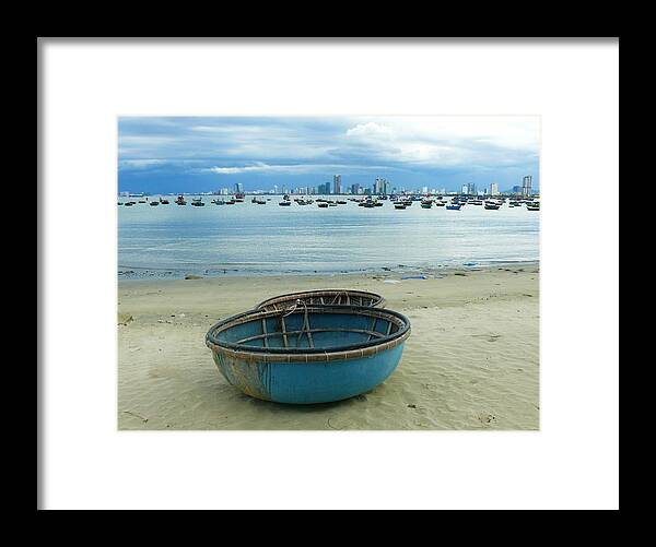 Boat Framed Print featuring the photograph Boats Central Vietnam 1 by Robert Bociaga