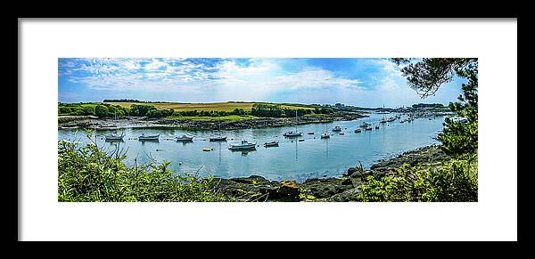 France Framed Print featuring the photograph Boats in the harbor by Jim Feldman