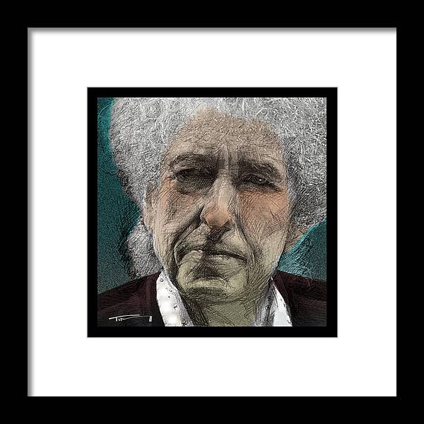 Bob Dylan Framed Print featuring the painting Bob Dylan's 80th by Tim Nyberg