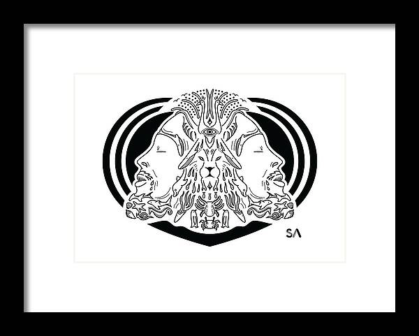 Black And White Framed Print featuring the digital art Bob Marley by Silvio Ary Cavalcante
