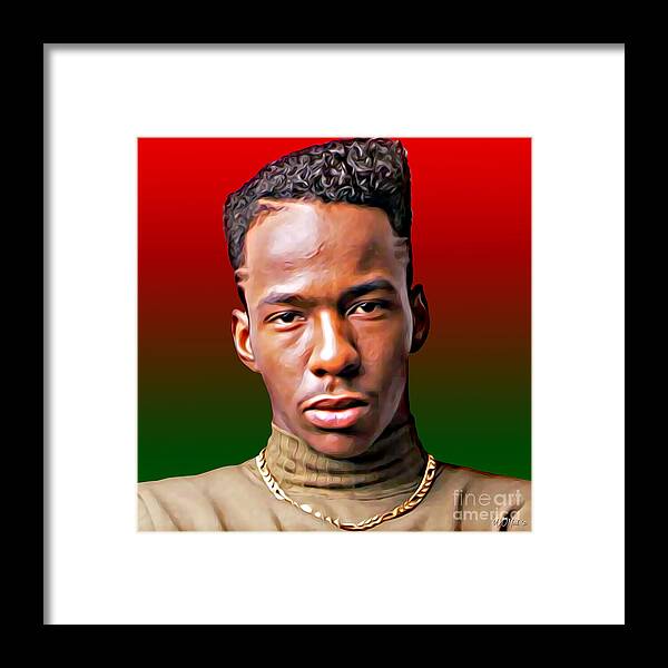 Portraits Framed Print featuring the digital art A Portrait of Bobby Brown by Walter Neal