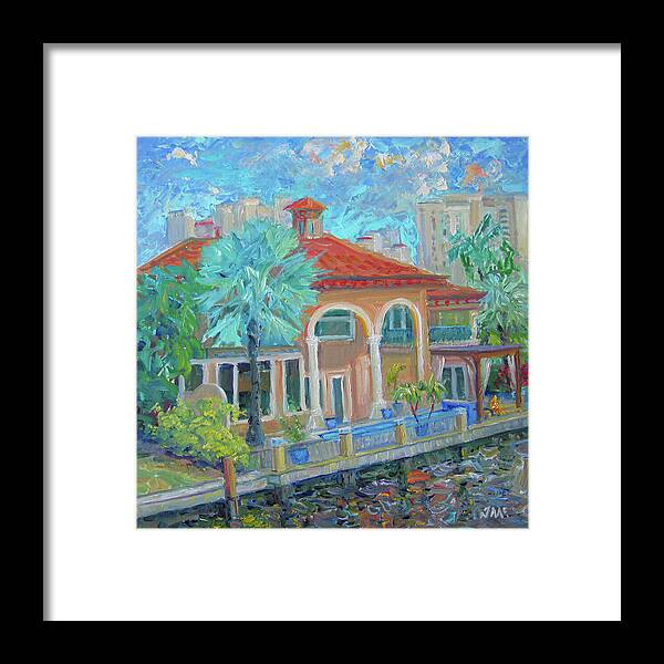House Framed Print featuring the painting Boca Lifestyle by John McCormick
