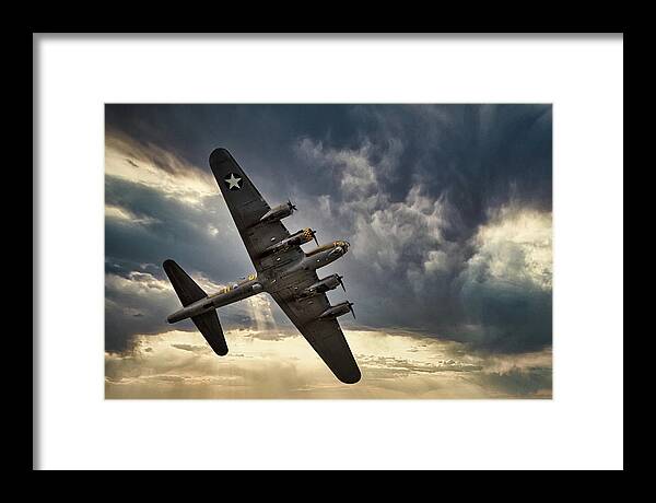 Usa Framed Print featuring the photograph Boeing B-17 Flying Fortress, World War 2 Bomber Aircraft by Rick Deacon