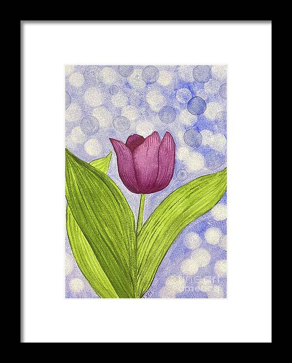 Tulip Framed Print featuring the painting Bokeh Tulip by Lisa Neuman