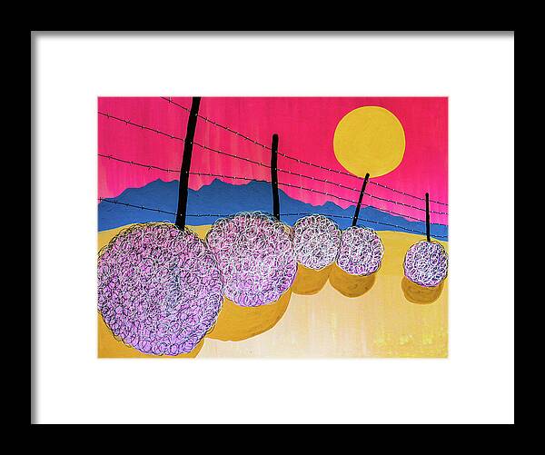 Bold Framed Print featuring the painting Bold Tumbleweed Journey Two by Ted Clifton