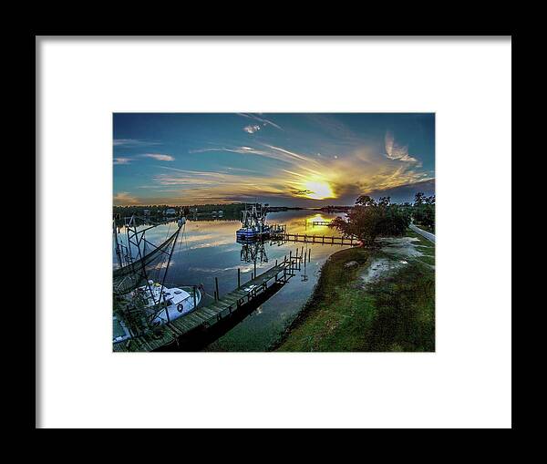 Bon Secour Framed Print featuring the photograph Bon Secour River Sunset by Michael Thomas