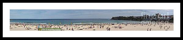 Australia Framed Print featuring the photograph Bondi Beach, Australia Panorama by World Reflections By Sharon