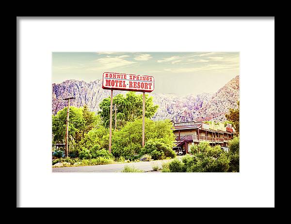 Bonnie Springs Motel Resort Framed Print featuring the photograph Bonnie Springs Motel Resort by Tatiana Travelways