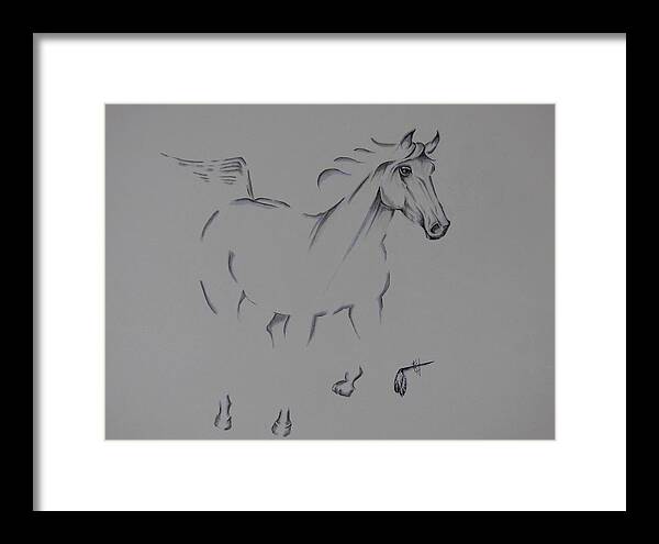 Horse Framed Print featuring the painting Born a Champion by Kem Himelright