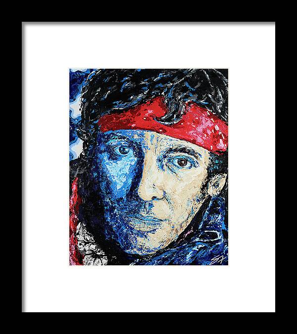 Springsteen Framed Print featuring the painting Born in the USA by Steve Follman