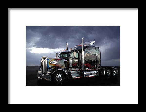 Kenworth W900 Framed Print featuring the photograph Boss Hogg - Kenworth W900 by DArcy Evans