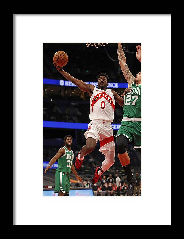 Nba Pro Basketball Framed Print featuring the photograph Boston Celtics v Toronto Raptors by Scott Audette