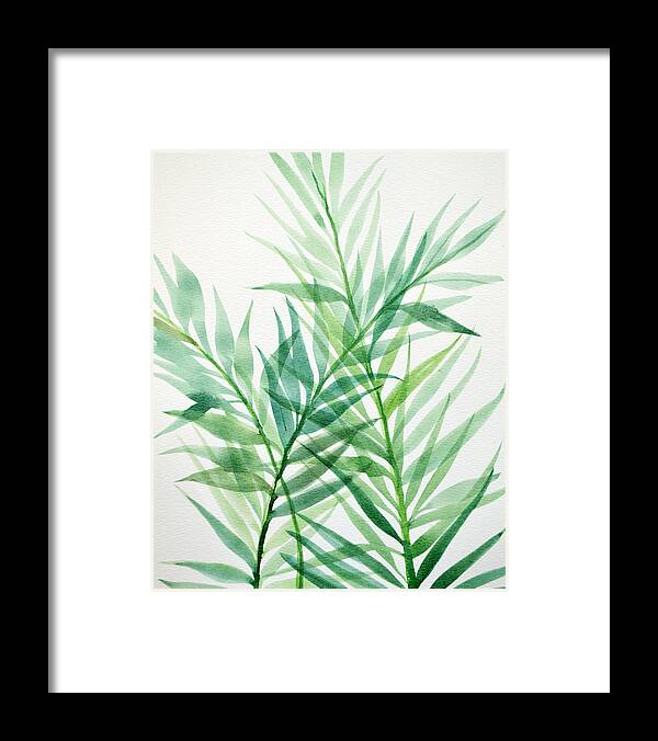 Fern Art Framed Print featuring the painting Botanical #3 by Amy Giacomelli