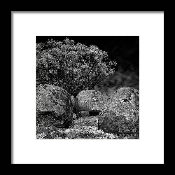 Boulders Framed Print featuring the photograph Bouldered Landscape by Russell Brown