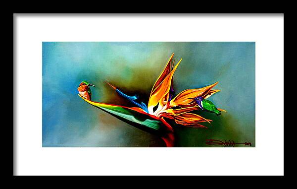 Birds Framed Print featuring the painting Boundaries by Dana Newman