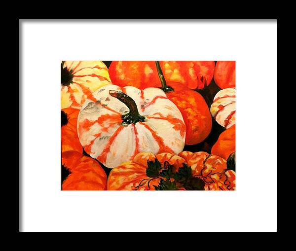Fall Framed Print featuring the painting Bountiful Harvest by Juliette Becker