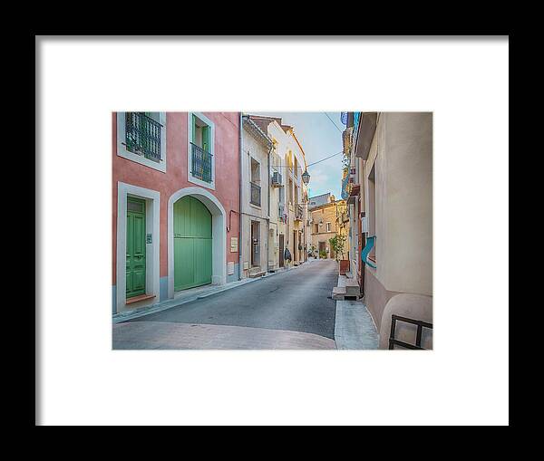 Bouzique Framed Print featuring the photograph Bouzigues Street Scene by Jessica Levant
