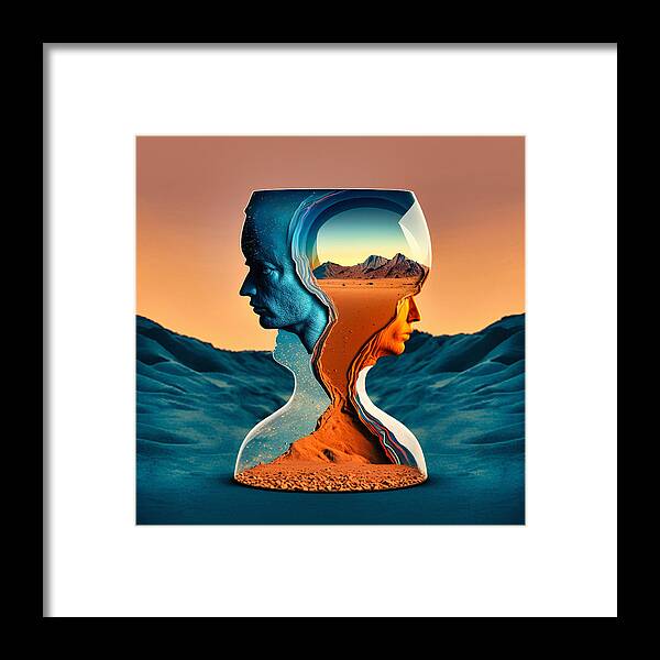 Figurative Framed Print featuring the digital art Bowiesque 16 by Craig Boehman