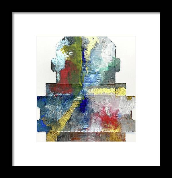Unfolded Box Framed Print featuring the painting Box III by David Euler