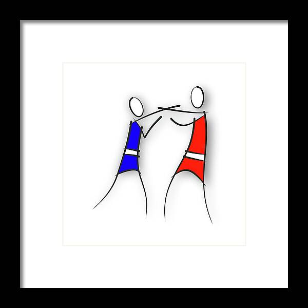 Sports Framed Print featuring the digital art Boxing s by Pal Szeplaky