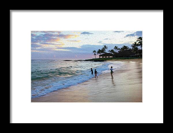  Framed Print featuring the photograph Boys at Play Painting by Robert Carter