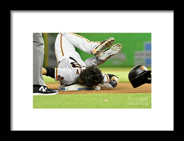 People Framed Print featuring the photograph Brandon Crawford and Buster Posey by Eric Espada