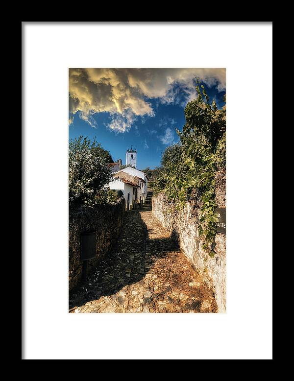 Portugal Framed Print featuring the photograph Brarganca medieval street by Micah Offman