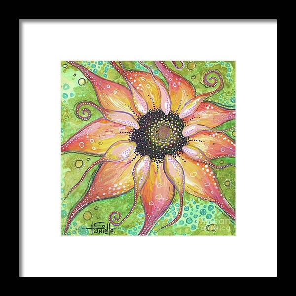 Sunflower Painting Framed Print featuring the painting Breathe In the New You by Tanielle Childers