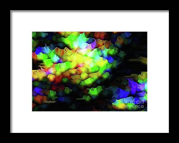 Silk-featherbrush Framed Print featuring the painting Breathing in Love and Breathing out Light by Aberjhani