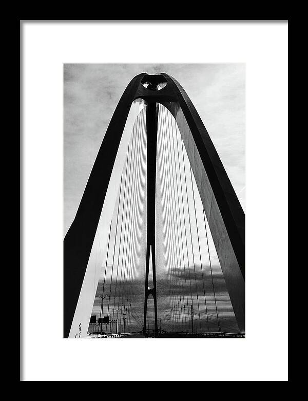 Black And White Framed Print featuring the photograph Bridge 1202 BW by Rick Perkins