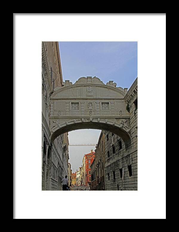 Bridge Of Sighs Framed Print featuring the photograph Bridge of Sighs - Venice, Italy by Richard Krebs
