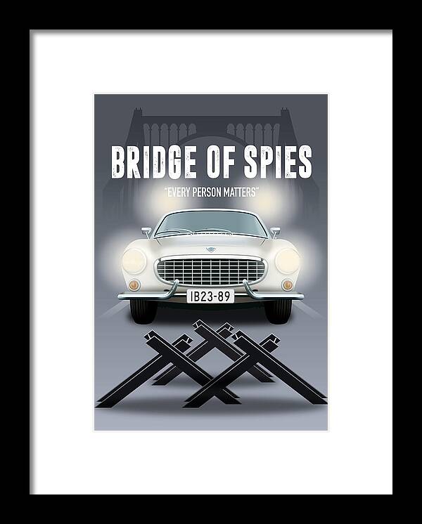 Movie Poster Framed Print featuring the digital art Bridge of Spies - Alternative Movie Poster by Movie Poster Boy