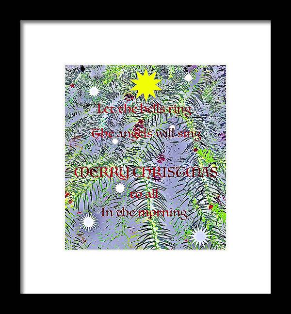 Christmas Framed Print featuring the mixed media Bright Star Christmas by Alida M Haslett