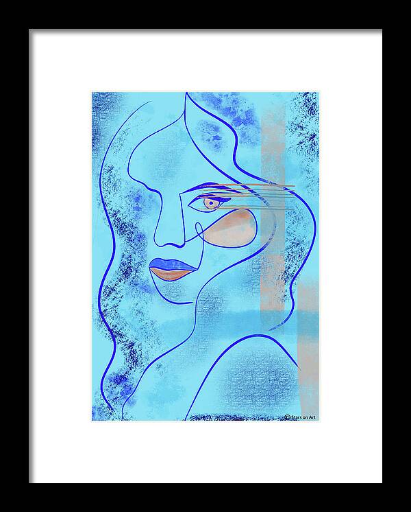 Brigitte Framed Print featuring the drawing Brigite Bardo minimalist portrait c1 by Movie World Posters