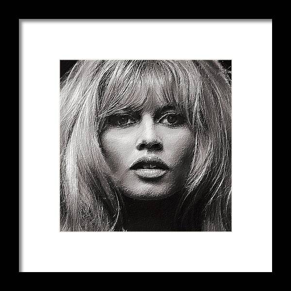 Brigitte Anne-marie Bardot Framed Print featuring the painting Brigitte Bardot 3 by Tony Rubino